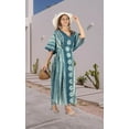 thumbnail image 5 of HAPPY BAY Women's Summer Relaxed Fit Caftan House Sleep Shirt Loungewear Dashiki Dresses for Women 2X-3X Sun, Navy, 5 of 6