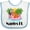 White and Blue, variant on Inktastic Naples Florida Beach Vacation Boys or Girls Baby Bib