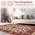 thumbnail image 2 of ODIKA 6' x 9' Machine Washable Non-Slip Area Rug, Middle Eastern Medallion High Traffic Rug, Red, 237211, 2 of 7