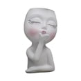 thumbnail image 1 of Flowerpot Planter Pot Sculpture Flower Pot Flying Kiss Flower Pot Sculpture Flower Pot Resin Portrait Flying Kiss Flower Pot Planter Pot Closed Eye Flower Pot, 1 of 8