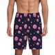 thumbnail image 1 of Balery Pink Planets And Stars Pantalones cortos de pijama de punto de algodón para hombre con cinturilla y bolsillos-4X-Large, 1 of 6