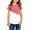 Pink, variant on Sherrylily Girls Casual Short Sleeve Color Block Tops 4-15 Years