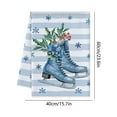 thumbnail image 3 of Luoshdecor Winter Wonderland Dish Towels,Blue Snow Man Forest Kitchen Towels ,24x16 Inch Hand Towels for Christmas ,Winter Decor, 3 of 6