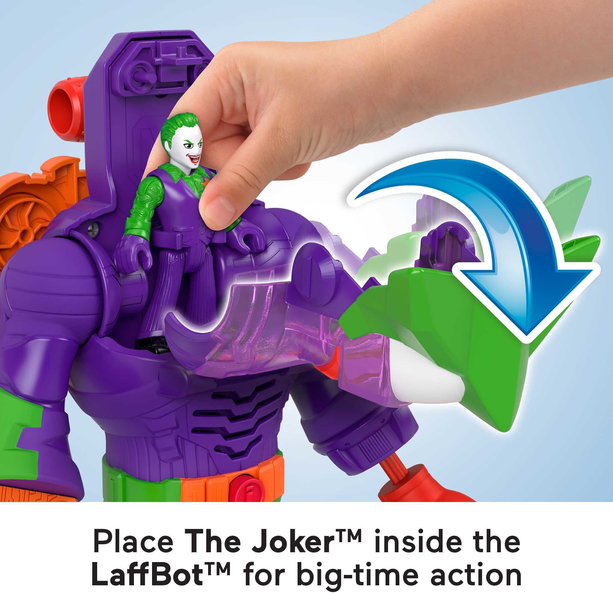 Imaginext DC Super Friends The Joker Robot Toy with Lights Sounds and Insider Figure, Preschool Toys