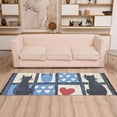 thumbnail image 2 of Yayeee Runner Rug for Bedroom 2'x6' Machine Washable Hallway Non Slip Mat, Black Cats and Hearts, 2 of 8