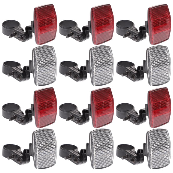 FENGGUIQU 1Set Front and Rear Reflector Lamp Plastic Bike Accessory No Battery Needed