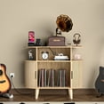 thumbnail image 7 of Record Player Stand with Sliding Door, Vinyl Record Storage Cabinet, Record Player Table, 7 of 7