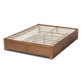 thumbnail image 4 of Baxton Studio Wren Modern and Contemporary Walnut Finished 3-Drawer King Size Platform Storage Bed Frame, 4 of 10