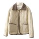 thumbnail image 1 of Parkas de manga larga para mujer, chaqueta holgada informal de color liso con capucha, chaqueta de algodón para mujer, 1 of 8