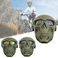 thumbnail image 1 of Windproof Motorcycle Goggles and Mask Set - Skull Design for Riding, Skiing & Outdoor Sports Protection, 1 of 5