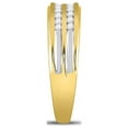 thumbnail image 4 of FB Jewels 10kt Yellow Gold His Hers Round Diamond Cluster Matching Wedding Set 1-1/5 Cttw, 4 of 4