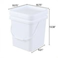 thumbnail image 4 of Vababa 5 Gallon Square Bucket White Bucket with Lid, 4 Pcs Plastic Bucket Food Storage Bucket with Handle and Lid, 4 of 8