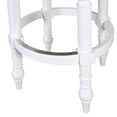 thumbnail image 6 of Emily 31" Wood Barrel-Back Bar Stool with Swivel and Upholstered Seat and Back, Farmhouse White with Light Gray Seat and Back, 6 of 8