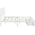 thumbnail image 6 of PAPROOS Full Bed with Storage, Heavy Duty Wood Platform Bed with Headboard and 2 Under-bed Drawers, Modern Full Size Bed Frame, No Box Spring Needed, White, 6 of 7