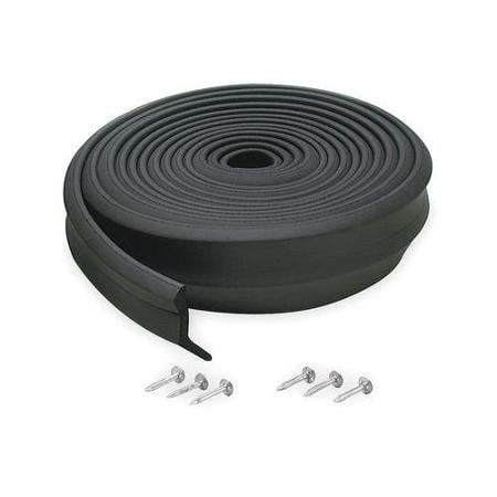 Battalion 2RRT9 Black TPE Rubber 9 ft.L 2W Basemount Over Door Seal WLM