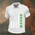 thumbnail image 4 of Outdoor Top for Men Saint Patrick'S Day Long Sleeve Classic Fit Green School Tops for Teachers,White,5XL, 4 of 5