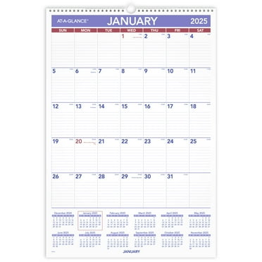 AT-A-GLANCE 2025 Monthly Wall Calendar Large 15 12 x 22 34 - Monthly Wall