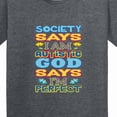 thumbnail image 4 of Inktastic Autism God Says I'm Perfect Youth T-Shirt, 4 of 5