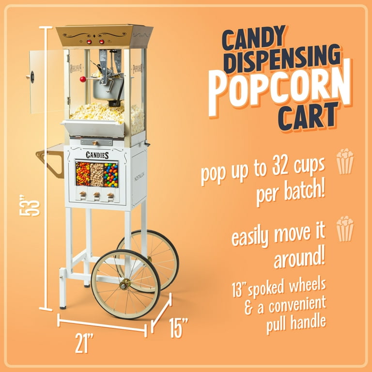 Nostalgia Nkpcrtcd8ivy 53 Popcorn Cart