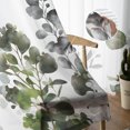 thumbnail image 5 of Sheer Curtains 72 inches Long, Green and Grey Eucalyptus Leaves Watercolor Light Filtering Sheer Window Curtains Rod Pocket Voile Drapes for Bedroom Living Room, 52"W x 72"L 2 Panels, 5 of 7