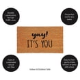 thumbnail image 4 of Evergreen YAY! IT'S YOU Natural Coir Indoor Outdoor Doormat 1'4"x2'4" Brown, 4 of 4