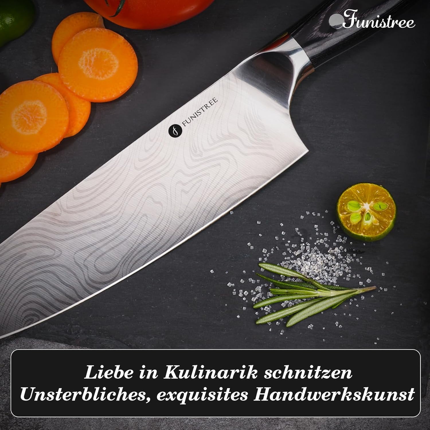 8 inch Professional Chef Knife, Sharp Kitchen Knife, German High Stainless Steel EN1.4116, Gifts for Men Women Him Husband Dad, Christmas Anniversary Birthday Gift from Wife Daughter Son