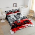 thumbnail image 4 of Erosebridal Red Racing Car Bedding Sets Twin with Comforter, Street Duvet Insert, Speed Sports Decor, Lightweight 2 Pieces, 4 of 7