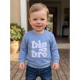 thumbnail image 5 of RUINIXCW Toddler Baby Boy Sweatshirts Big Brother Outfit Little Boy Kids Big Bro Letter Long Sleeve Crewneck Pullovers Spring Fall Winter Shirts Tops, 5 of 10