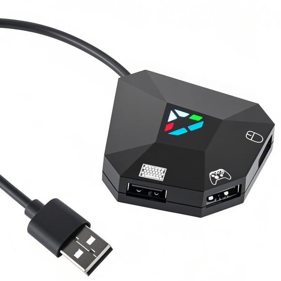 Keyboard and Mouse Converter for NS-Switch, Megadream Keyboard and Mouse Adapter for PS4 / PS3 / Xbox ONE / 360 Console Series Converter, 1 Type-C & 3 Micro-USB
