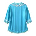 thumbnail image 5 of DHFJKG Bohemain T Shirt Women Ethnic Style Printed V Neck Half Sleeve Graphic Tee Fashion Summer Vacation Clothes Soft Tops, 5 of 5