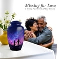thumbnail image 7 of Daisy Funeral Urns For Human Ashes Adult Female - Couple Urns For Adult Male - Purple Cremation Urn For Man And Woman, 1 Large & 4 Keepsake - Blue Urn For Human Ashes Mom & Dad - 10 & 3 Inch, 7 of 7