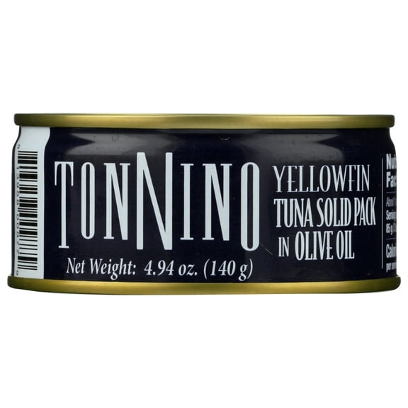 Tonnino Yellowfin Tuna Solid Pack in Olive Oil, 4.9 oz
