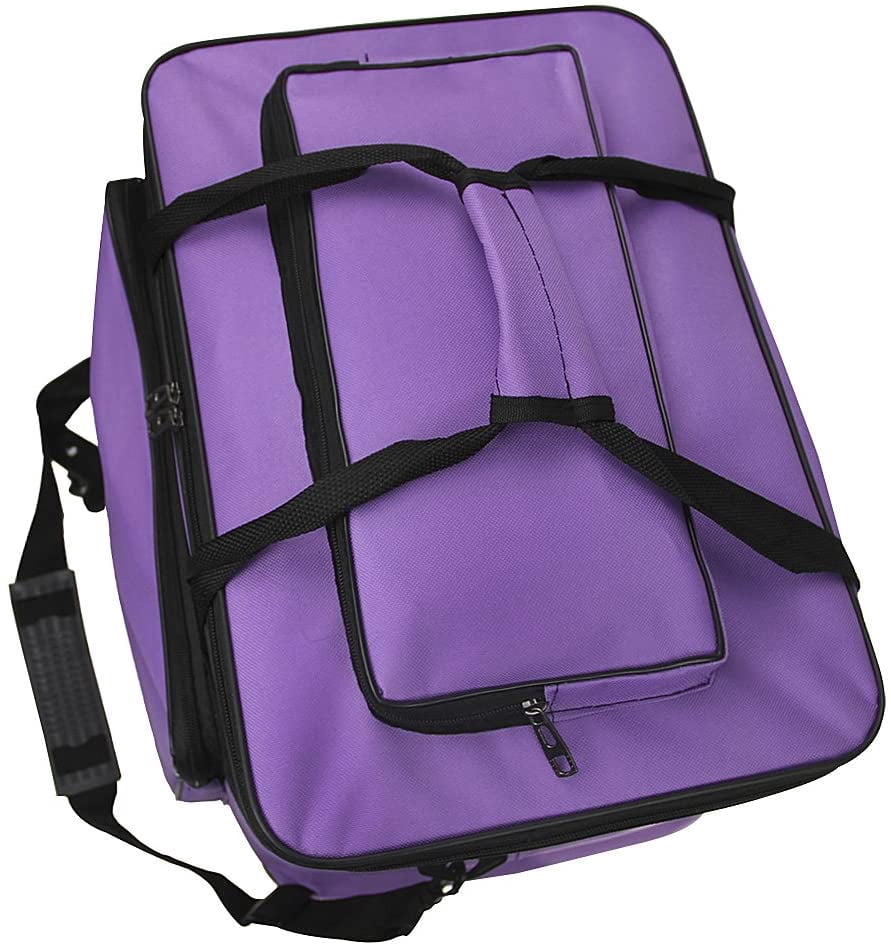 Large Capacity Art Supply Organizer Tote Bag – Padded Craft Storage with Adjustable Shoulder Strap, Foldable Travel Caddy for Brushes, Markers, Sketchbook, Watercolor Palette & More