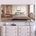 thumbnail image 3 of ANYHI Oversized Bathroom Mirror with Mobile Tray Wall Mount Mirror,Vertical Horizontal Hanging Aluminum Framed Wall Mirror Full Length Mirror,Full Body Mirror for Bedroom Living,Silver,72 x 36 Inches, 3 of 11