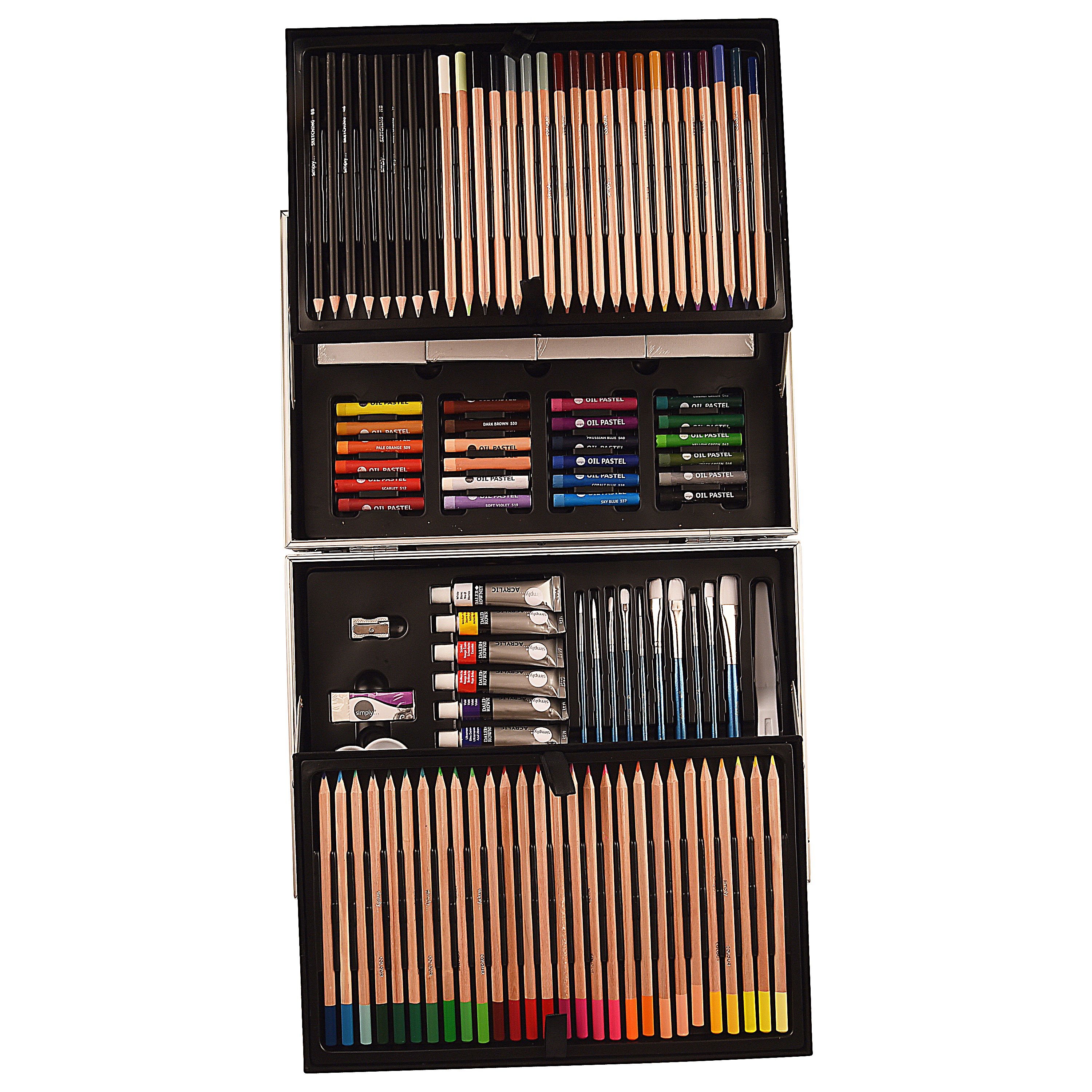 Daler-Rowney Simply Artist Kit, Multi Medium, Multi Color, 122 Pieces, 1 Each - image 3 of 7
