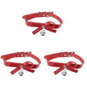 Red 3 Pack Pu Zinc Alloy   Stand Out Neck Collar Accessories Necklace Miss
