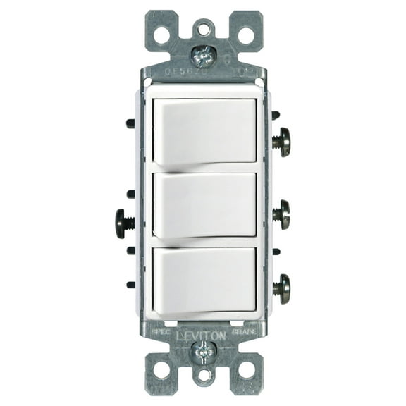 Leviton R62-01755-00W 15 Amp White Commercial Grade Decora AC Combination Switch Rocker