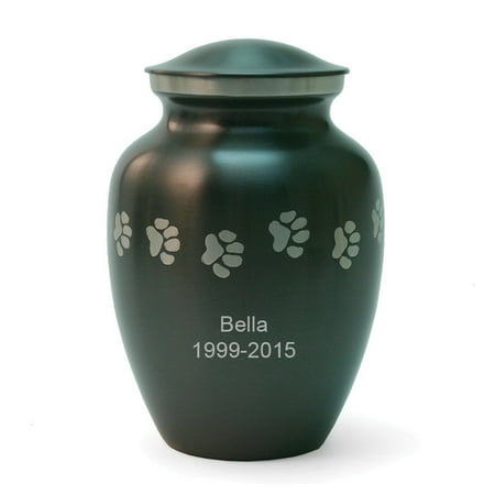 Medium Gray Slate - Slate Paw Cremation Urn - Medium - Grey Brass 85 Pounds Medium