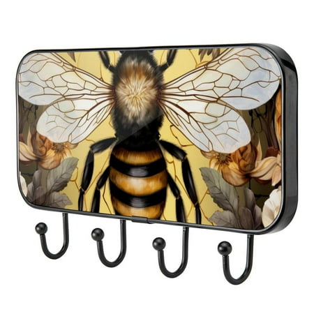 

Insect Bees Self Adhesive Towel Coat Wood Iron Hooks for Home Keys Door Outdoor Home Improvement Utility Hook