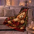 thumbnail image 6 of Apricot Poodle Puppy Box Holiday, Festive Pet Portrait Pattern, Warm Flannel Blanket for Living Room and Bedroom, Dog Lovers Just Because Gift, Pet Lover Home Decor, 6 of 9