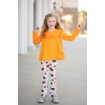 thumbnail image 3 of Millie Loves Lily Girls Marigold Ruffle Top & Turkey Pumpkin Legging Set Size (2T-12), 3 of 4