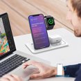 thumbnail image 3 of Station de Recharge Sans Fil Rapide 3 en 1, Support de Charge Pliable Compatible avec Apple Watch AirPods 3/2/Pro iPhone Series, 3 of 5