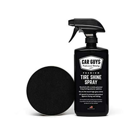 Tire Shine Spray - Best Tire Dressing Car Care Kit for Car Tires After a Car Wash - Car Detailing Kit for Wheels and Tires with Included Tire Shine Applicator - by Car Guys Auto Detailing