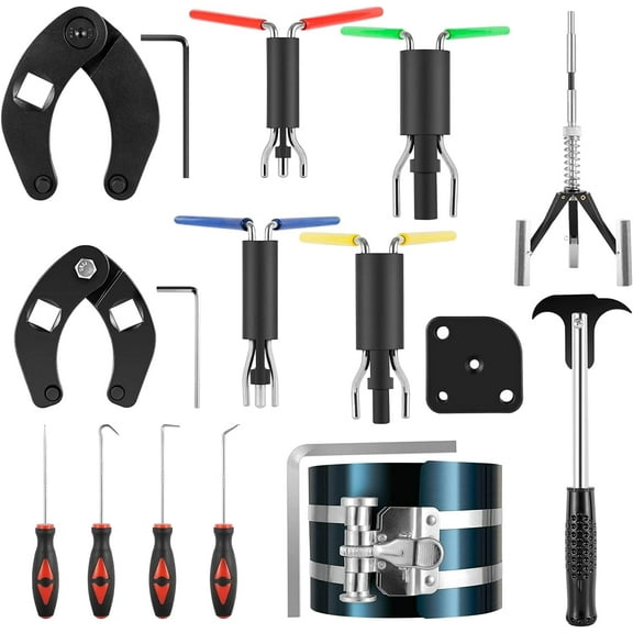 Hydraulic Cylinder Repair Tool Kit （17PCS）for Skid Steers, Loaders, Backhoes, etc.