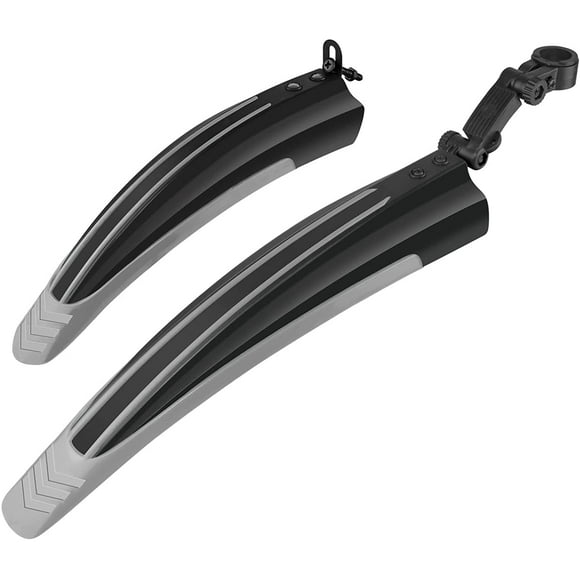 Bicycle Fender, MTB Mountain Bike Road Universal Adjustable Thicken Front Fender Rear Fender for Single Speed Saddle Urban Fixie Bike Gravel Bike (Grey)