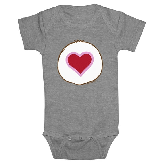 Infant's Care Bears Tenderheart Bear Belly Badge  Bodysuit