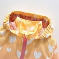 thumbnail image 4 of SGFCWSX Girls Windbreaker Jacket with Hood Kids Waterproof Coat with Pockets Lightweight Jackets Yellow Size 8 Years, 4 of 6