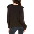 thumbnail image 2 of Elie Tahari womens  Padded Shoulder Top, XL, Black, 2 of 3