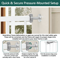 thumbnail image 2 of Leumius 29.5-44.1" Wide Baby Gate for Stairs, Dog Gate Indoor for Doorways, No Drilling Pressure Mounted Pet Gates for Kids White, 2 of 6