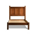 thumbnail image 3 of Grain Wood Furniture Shaker Solid Wood Panel Platform Bed, Twin Size, Walnut, 3 of 7